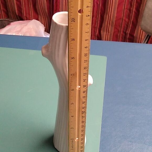 Woodland Tall Vase Small White Ceramic Tree Trunk Vase - Picture 5 of 5